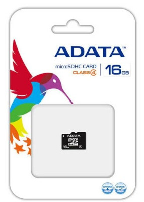 Добави още лукс Карти памети MicroSD 16 GB ADATA карта памет със адаптер